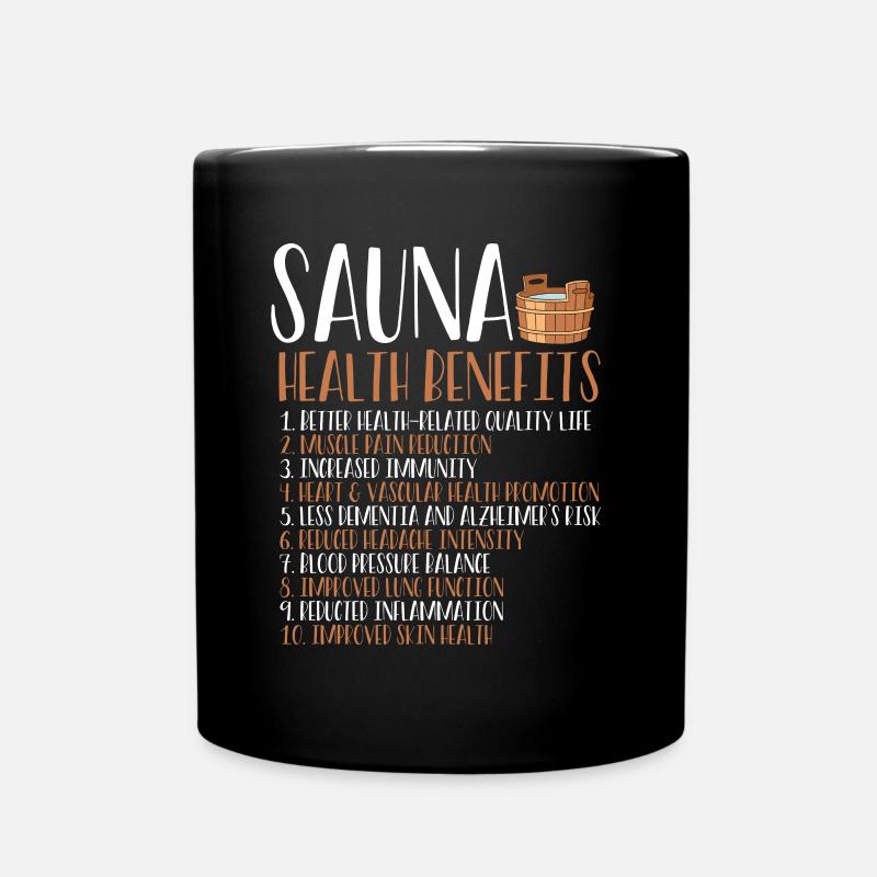 Gesundheitliche Vorteile Der Sauna - Tasse einfarbig - Schwarz