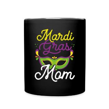 Karneval Mama - Tasse einfarbig - Schwarz - Vorne