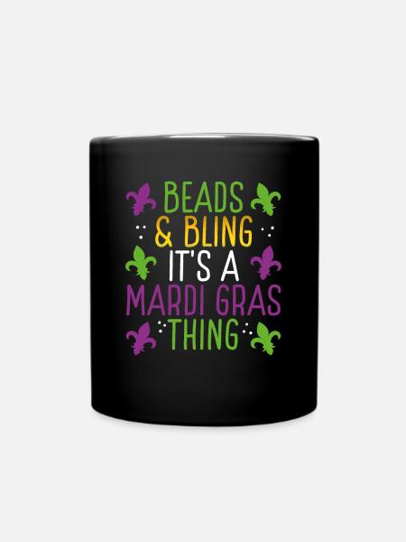 Perlen Und Bling - Tasse einfarbig - Schwarz