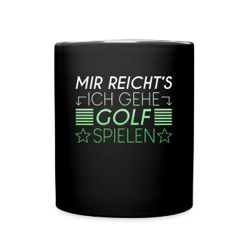Golf Spruch - Tasse einfarbig - Schwarz - Vorne