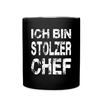 Ich Bin Stolzer Chef - Tasse einfarbig - Schwarz - Vorne