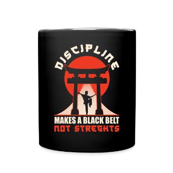 Karate Black Belt Gi Uniform - Tasse einfarbig - Schwarz - Vorne