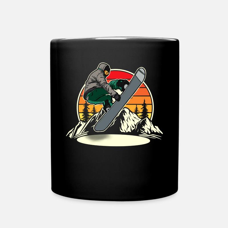 Snowboard Snowboarding Snowboarder - Full Colour Mug - black