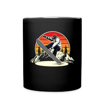 Snowboard Snowboarding Snowboarder - Full Colour Mug - black - Front