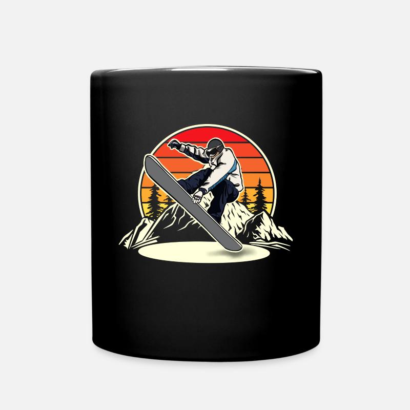 Snowboard Snowboarding Snowboarder - Full Colour Mug - black