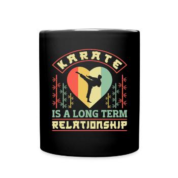 Karate Black Belt Gi Uniform - Tasse einfarbig - Schwarz - Vorne