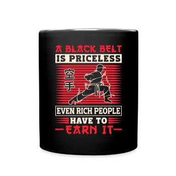 Karate Belt Gi Uniform A Black - Tasse einfarbig - Schwarz - Vorne