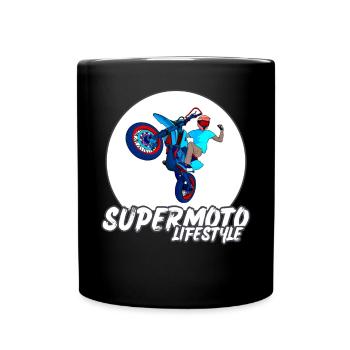 Supermotard / Supermotard / Supermotard Wheelie Bikers - Mug uni - noir - Devant