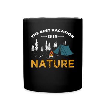 Camping Les meilleures vacances sont dans la nature camper - Mug uni - noir - Devant