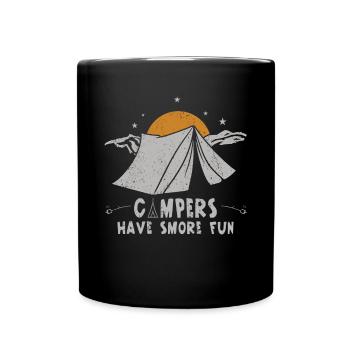 Les campeurs ont plus de plaisir camp en plein air Camping - Mug uni - noir - Devant