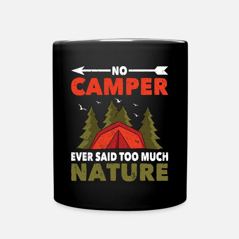 Camping en plein air Pas de camping-car a dit trop de nature - Mug uni - noir