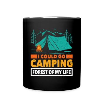 Camping Could Go Camping Forest Of My Life Camper - Tasse einfarbig - Schwarz - Vorne