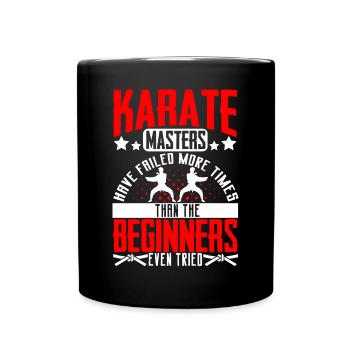 Karate Black Belt Gi Uniform - Tasse einfarbig - Schwarz - Vorne