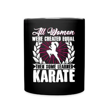 Karate Black Belt Gi Uniform All - Tasse einfarbig - Schwarz - Vorne