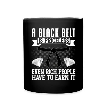 Karate Belt Gi Uniform A Black - Tasse einfarbig - Schwarz - Vorne