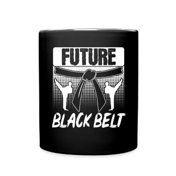 Karate Black Belt Gi Uniform - Tasse einfarbig - Schwarz - Vorne