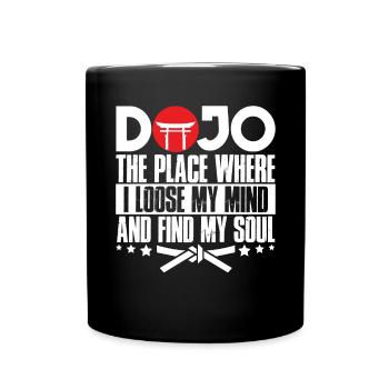 Karate Black Belt Gi Uniform - Tasse einfarbig - Schwarz - Vorne