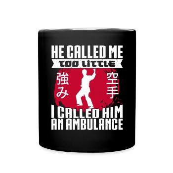 Karate Black Belt Gi Uniform He - Tasse einfarbig - Schwarz - Vorne