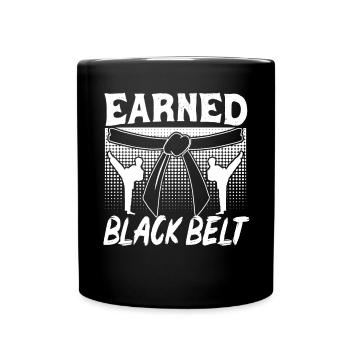Karate Black Belt Gi Uniform - Tasse einfarbig - Schwarz - Vorne