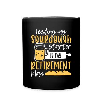 Bread Baking Baker Bakery Sourdough - Full Colour Mug - black - Front