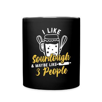 Bread Baking Baker Bakery Sourdough - Full Colour Mug - black - Front