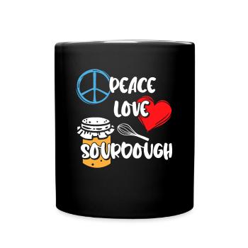 Bread Baking Baker Bakery Sourdough - Full Colour Mug - black - Front