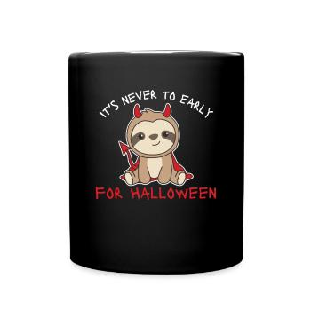 Paresseux il n’est jamais trop tôt pour le diable d’Halloween - Mug uni - noir - Devant