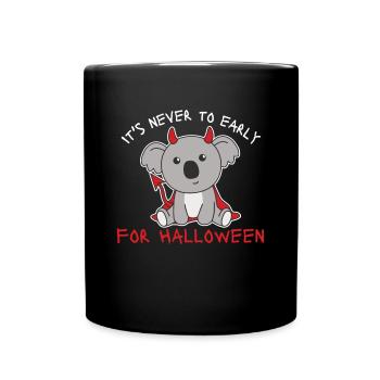 Koala il n’est jamais trop tôt pour le diable d’Halloween - Mug uni - noir - Devant