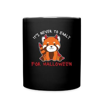 Panda roux il n’est jamais trop tôt pour le diable d’Halloween - Mug uni - noir - Devant
