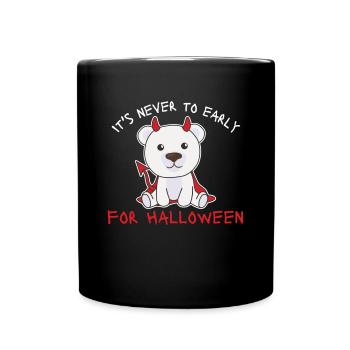 Ours polaire il n’est jamais trop tôt pour le diable d’Halloween - Mug uni - noir - Devant