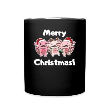 Axolotl Noël Mignon Axolotls Joyeux Noël - Mug uni - noir - Devant