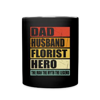Father Husband Florist Held - Full Colour Mug - black - Front