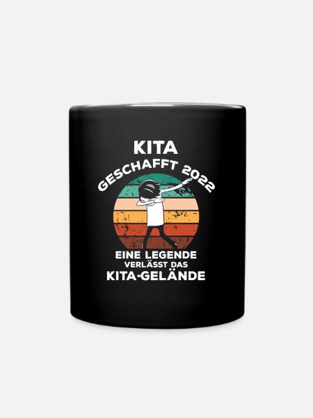 Kita Geschafft 2022 Kindergartenkind Abschluss - Tasse einfarbig - Schwarz