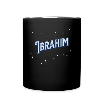 Ibrahim Namen personalisiert - Tasse einfarbig - Schwarz - Vorne