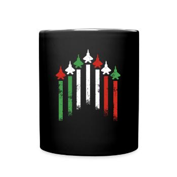 Drapeau italien Jets Air Force Italie - Mug uni - noir - Devant
