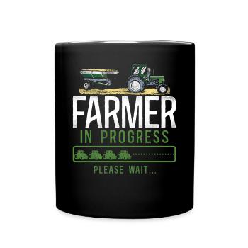 Farming Farmer Tractor Vintage - Tasse einfarbig - Schwarz - Vorne