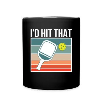 J’aurais frappé ce cadeau de chemise pickleball - Mug uni - noir - Devant