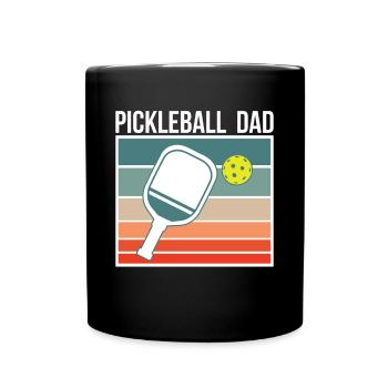 Pickleball Dad Vater Papa Vatertag Shirt Geschenk - Tasse einfarbig - Schwarz - Vorne