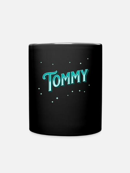 Tommy Namen personalisiert - Tasse einfarbig - Schwarz