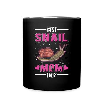 Best Snail Mom Ever Schnecken Mama - Tasse einfarbig - Schwarz - Vorne