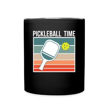Pickleball Time Cadeau Vintage Rétro - Mug uni - noir - Devant