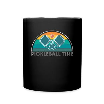 Pickleball Time Cadeau Vintage Rétro - Mug uni - noir - Devant