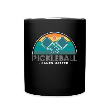 Pickleball Games Matter Shirt Geschenk - Tasse einfarbig - Schwarz - Vorne