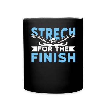 Étirable pour le flotteur fini - Mug uni - noir - Devant