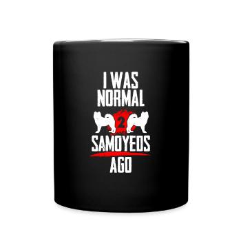 J’étais normal 2 Samojedes avant - Mug uni - noir - Devant