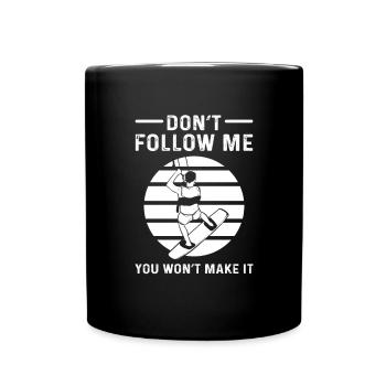 Kitesurf vintage et kitesurf - Mug uni - noir - Devant