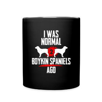 J’étais normal 2 Boykin Spaniels avant - Mug uni - noir - Devant