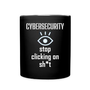 Cybersecurity - IT-Sicherheit Informatiker - Tasse einfarbig - Schwarz - Vorne
