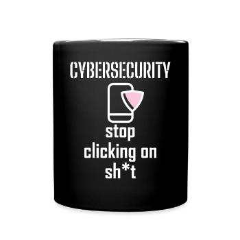 Cybersecurity - IT-Sicherheit Informatiker - Tasse einfarbig - Schwarz - Vorne