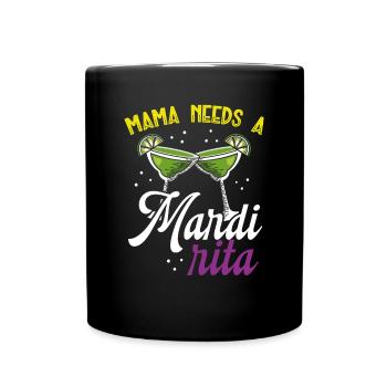 Mama Braucht Karneval - Tasse einfarbig - Schwarz - Vorne